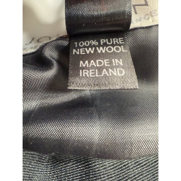 John Hanly Irish Flat Cap Wool Newsboy Cabbie Driver Hat Ireland L 7 3/8 Blue - Picture 7 of 8